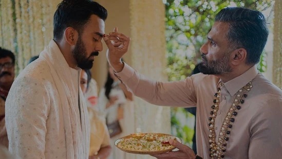 Suniel Shetty sends KL Rahul birthday wishes along with a priceless old wedding photo