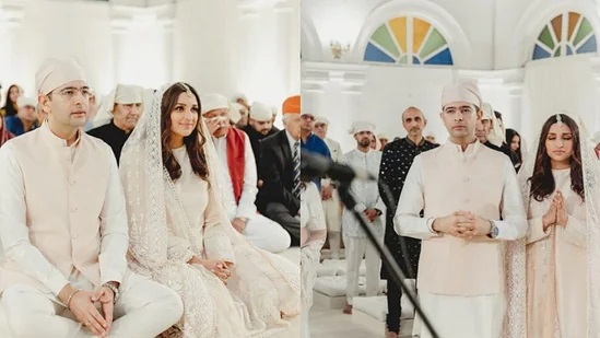 Unseen images from Parineeti Chopra and Raghav Chadha’s engagement are released on social media
