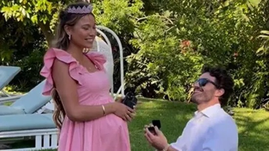 Brody Jenner, known from “The Hills,” proposes to his pregnant girlfriend Tia Blanco in a heartwarming video, announcing their engagement