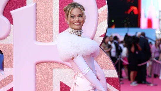 Margot Robbie dazzles as Barbie during the London premiere of the ‘Barbie’ movie