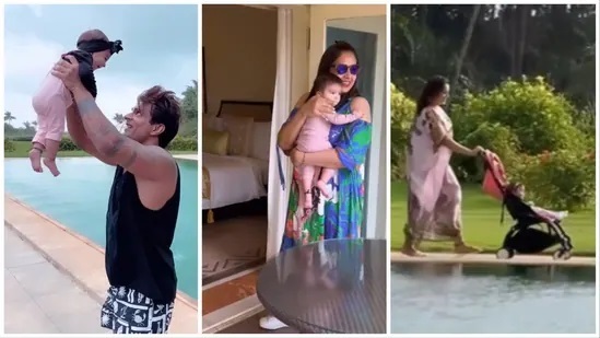 Watch how Bipasha Basu enjoyed her holiday in Goa, donning stylish kaftans and embracing the serenity while spending quality time with Devi