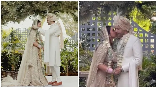 Parineeti Chopra shares a kiss with Raghav Chadha at Udaipur wedding ceremony, playfully telling her friends to ‘behave’