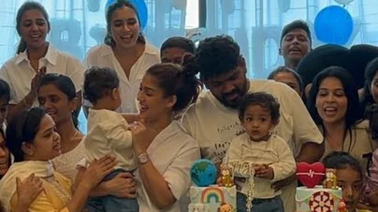 Vignesh Shivan and Nayanthara Radiate Joy Holding Twins Uyir and Ulag, Marking Their Birthday with Forest-Themed Cakes