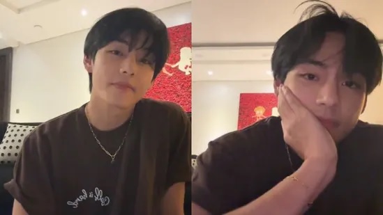 BTS’ Kim Taehyung Returns to Classic Black Hair and Lauds Jungkook’s 3D Over Seven in Live Session