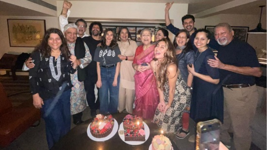 Shabana Azmi and family celebrate Farhan Akhtar’s 50th birthday