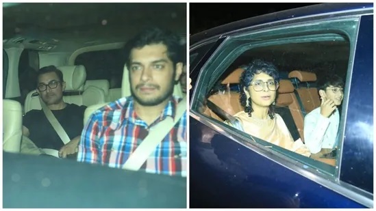 Aamir Khan, Junaid, Kiran Rao attend Salman Khan’s home for Ira Khan’s pre-wedding celebration